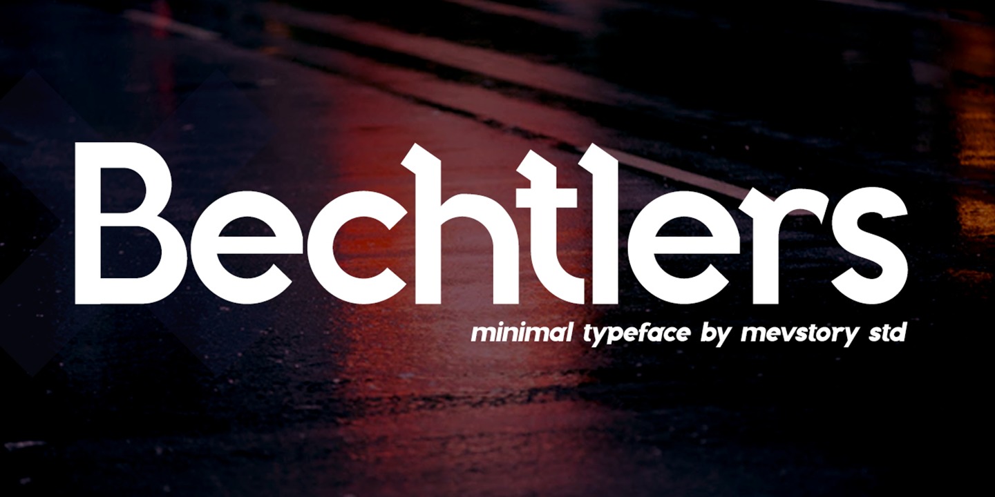 Beispiel einer Bechtlers Regular-Schriftart